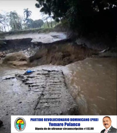 Lluvias provocan caos en Villa Isabela; hay varias viviendas inundadas y trabajos interrumpidos