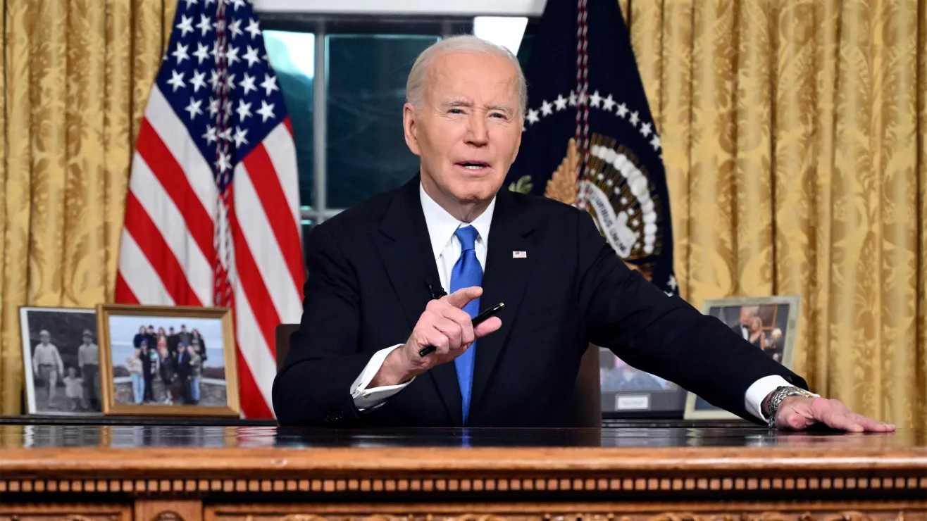 El presidente Biden pronuncia discurso de despedida desde la Oficina Oval