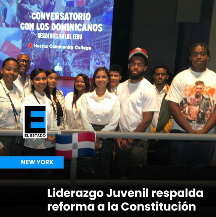 El liderazgo juvenil de la Comunidad Dominicana en NY, encabezado por Eridenia Lora y Moisés Sánchez, respaldan propuestas de reforma a la Constitución, presentadas por el Presidente Luis Abinader