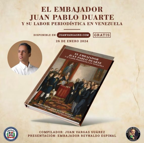 Escritor Juan Vargas anuncia la publicación de libro con documentos inéditos del General Juan Pablo Duarte