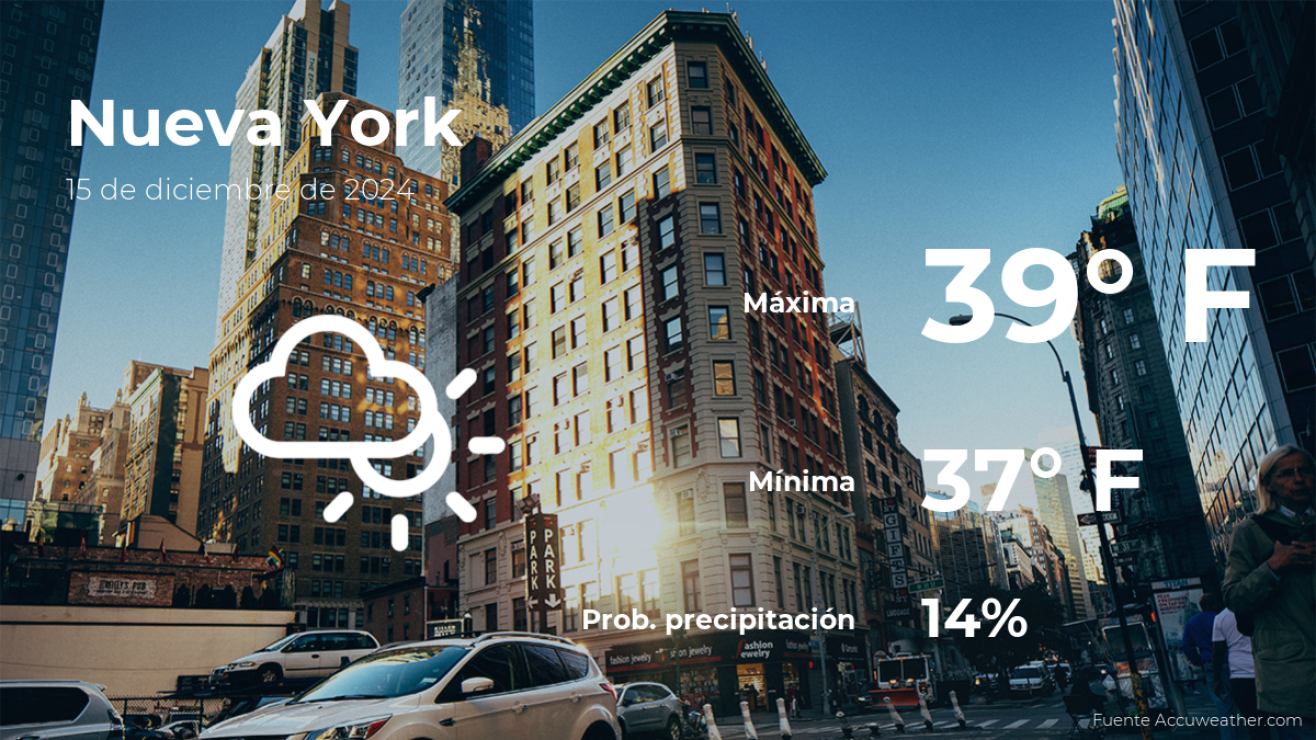 Nueva York: pronóstico del tiempo para este domingo 15 de diciembre