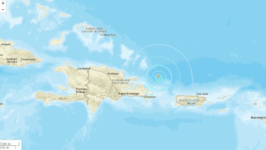 Se registra un terremoto de 5.8 cerca de las costas de Punta Cana